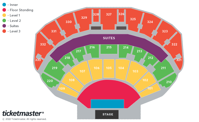 Volbeat - Servant Of The Road World Tour 2022 Seating Plan at First Direct Arena