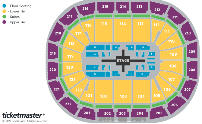 Roger Waters Seating Plan at Manchester Arena