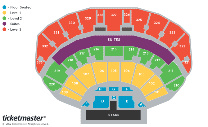 Michael Bublé Seating Plan at First Direct Arena