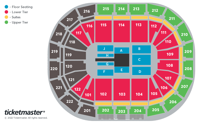WWE Live Seating Plan at Manchester Arena