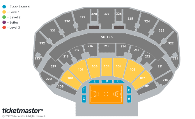Harlem Globetrotters Seating Plan at First Direct Arena