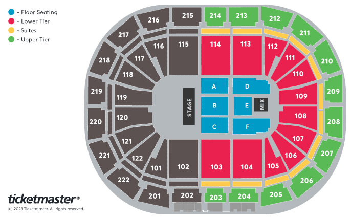 Marti Pellow Seating Plan at Manchester Arena