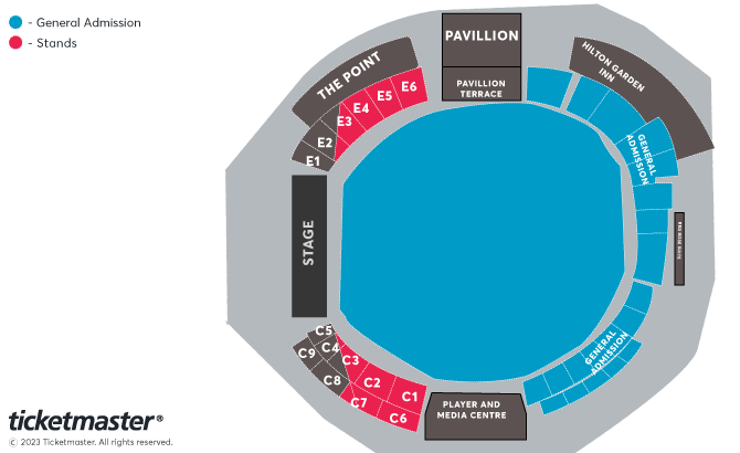 Foo Fighters - EVERYTHING OR NOTHING AT ALL UK TOUR Seating Plan at Old Trafford Cricket Ground