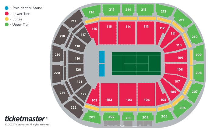 Davis cup Group Stage Finals: Hospitality- Follow Lexus GB Team Seating Plan at Manchester Arena