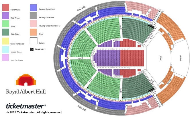Ed Sheeran Seating Plan at Royal Albert Hall