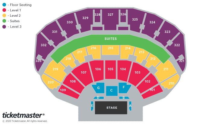 Take That - Premium Package - Club 200 Seating Plan at First Direct Arena