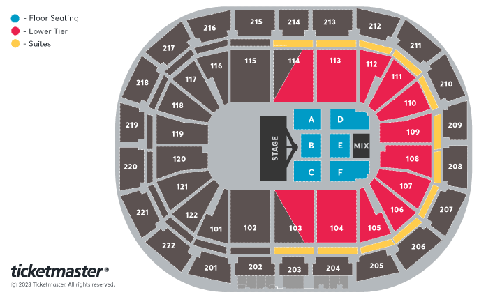 Les Miserables: The Arena Spectacular Seating Plan at Manchester Arena