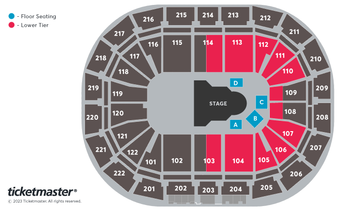 Cirque du Soleil: OVO Seating Plan at Manchester Arena