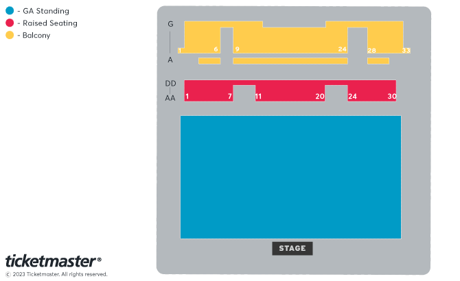 Seat map - Corn Exchange Ipswich