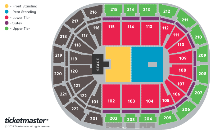 Thirty Seconds To Mars Seating Plan at Manchester Arena