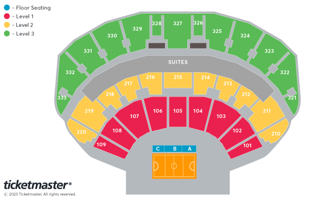 Vitality Netball Nations Cup Seating Plan at First Direct Arena