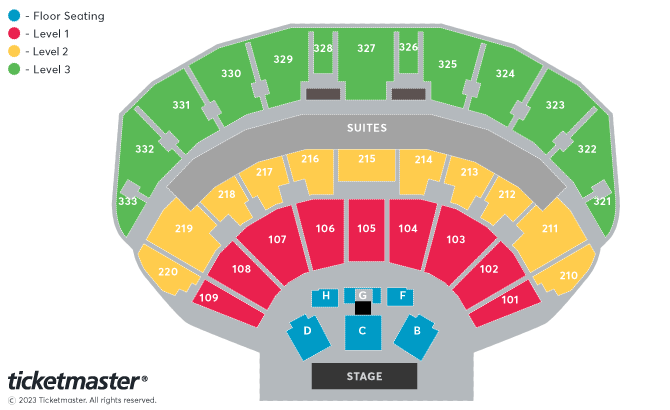 Jeff Wayne's the War of the Worlds Seating Plan at First Direct Arena