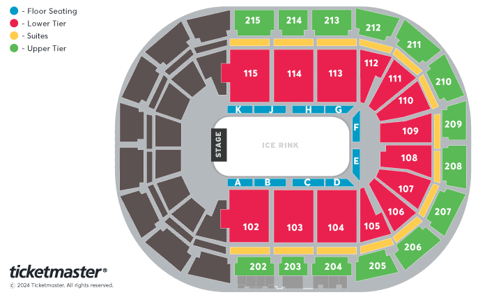 Torvill & Dean - Premium Packages Seating Plan at Manchester Arena