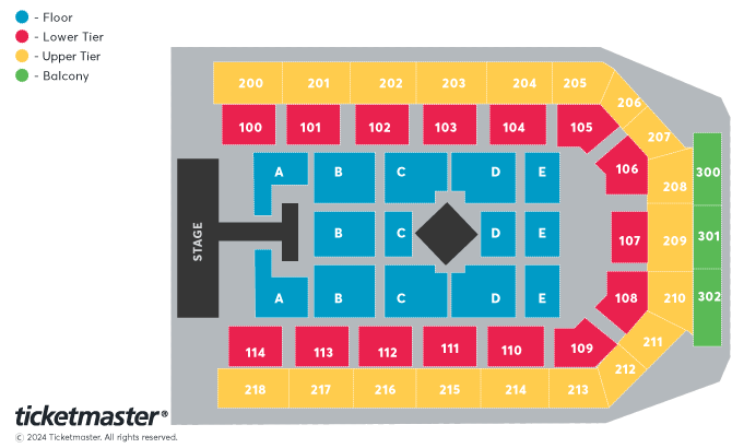 Kylie - The Tension Tour Seating Plan at Utilita Arena Newcastle