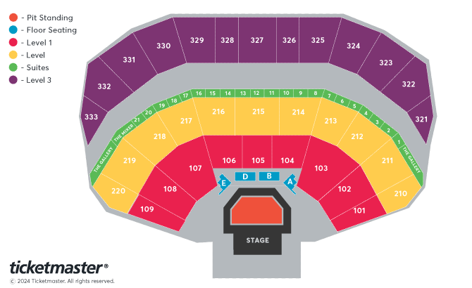 Five Seating Plan at First Direct Arena