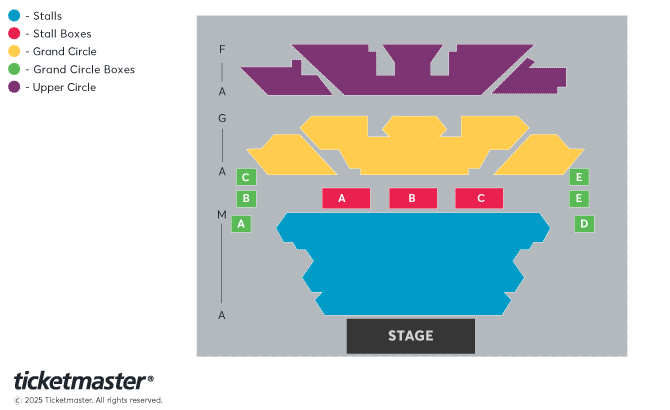 Venue seating chart for Sophie McCartney for reference only