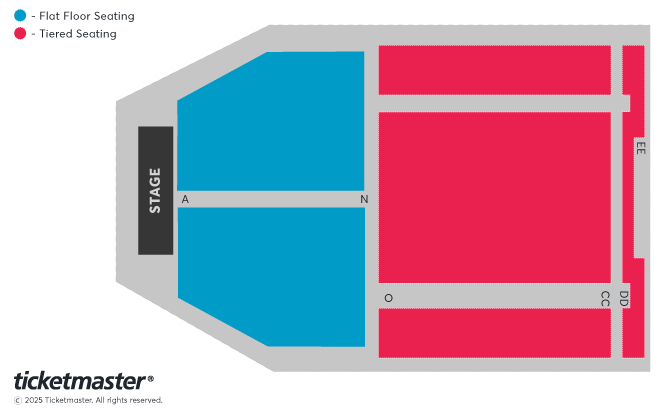 Venue seating chart for Comedy Crackers for reference only