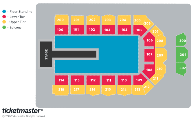 Florence + The Machine: The Everybody Scream Tour Seating Plan at Utilita Arena Newcastle