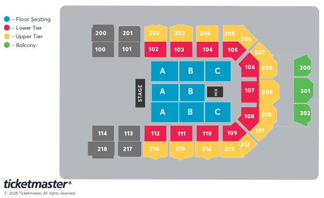 Professor Brian Cox: Emergence World Tour Seating Plan at Utilita Arena Newcastle