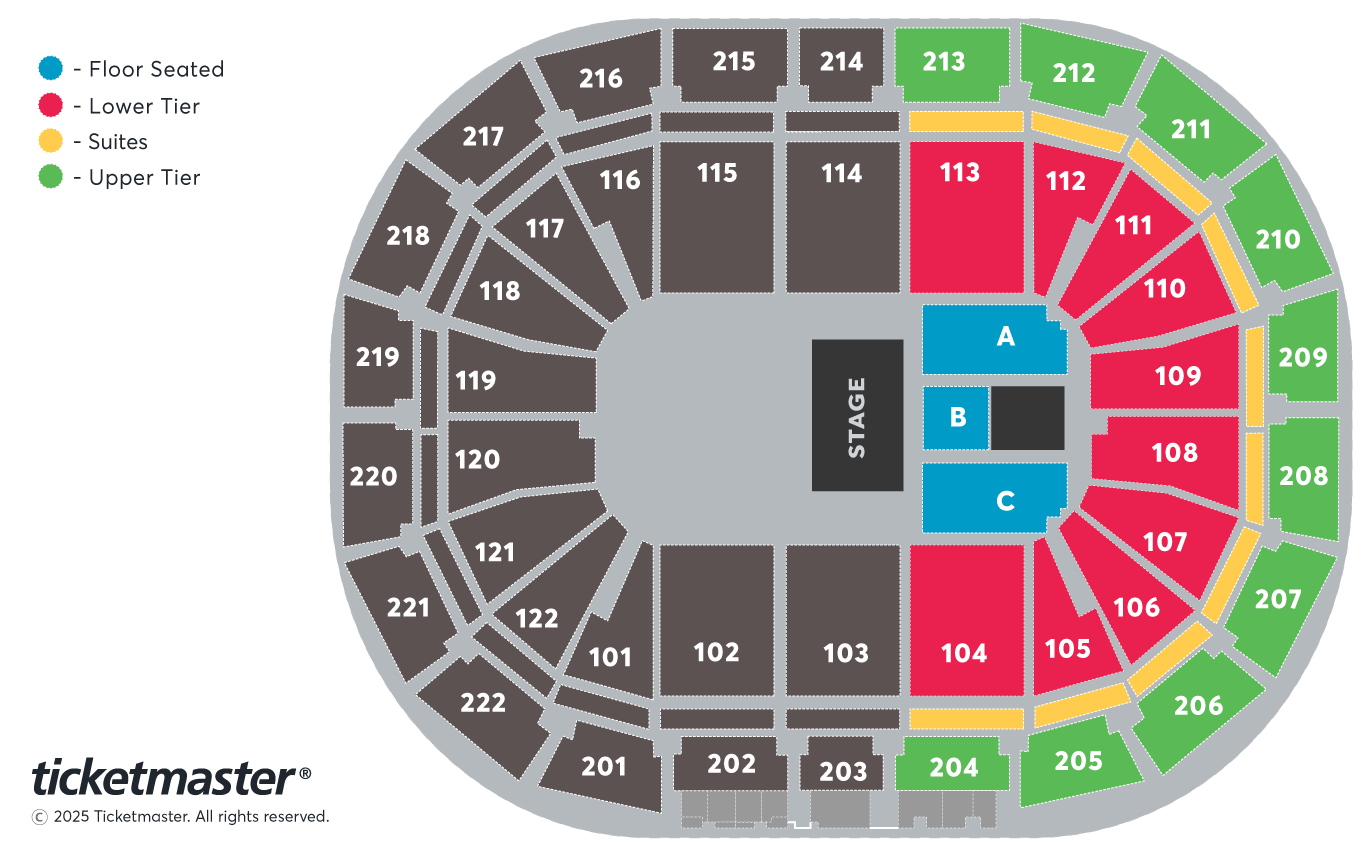 HAUSER Seating Plan at Manchester Arena
