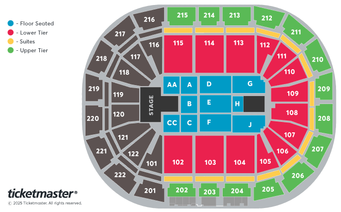 Matt Rife: 
Stay Golden World Tour Seating Plan at Manchester Arena