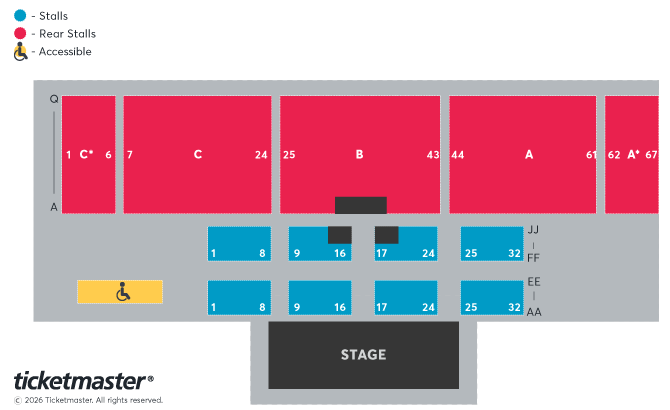 Seat map - Brentwood Centre