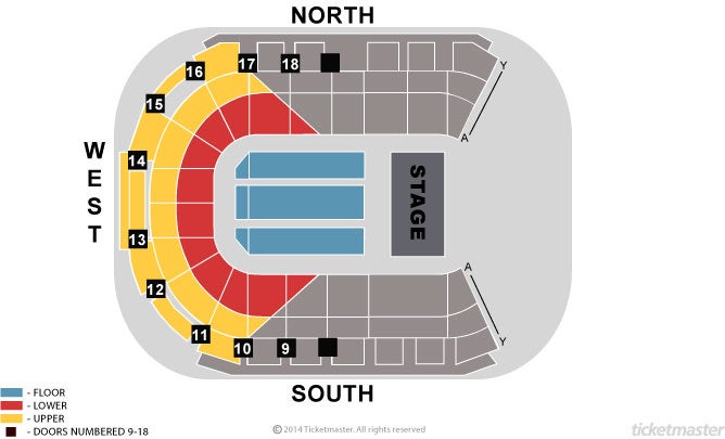 Radio Gaga Seating Plan at Odyssey Arena