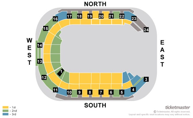 The Arenacross Tour Seating Plan at Odyssey Arena