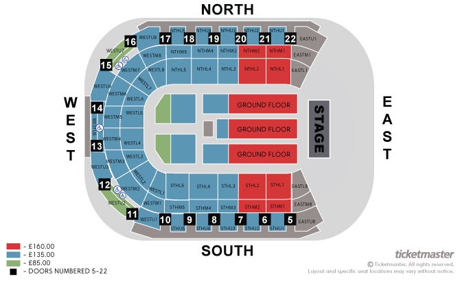 Elton John Seating Plan at Odyssey Arena