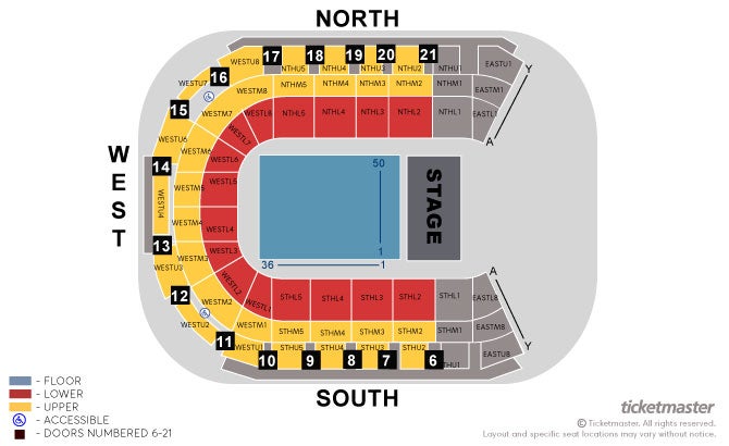 Rend Collective Seating Plan at Odyssey Arena