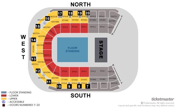 Darius Rucker Seating Plan at Odyssey Arena