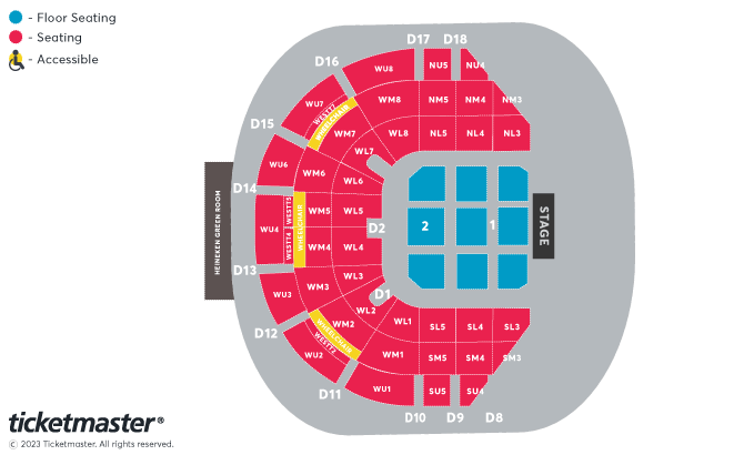 Riverdance 30 - The New Generation Seating Plan at Odyssey Arena