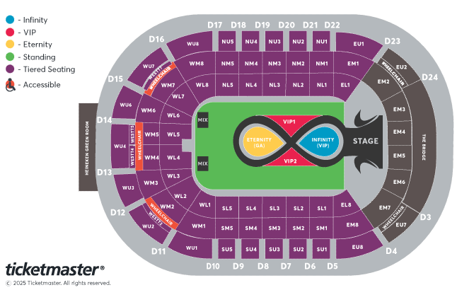 Katy Perry - The Lifetimes Tour Seating Plan at Odyssey Arena