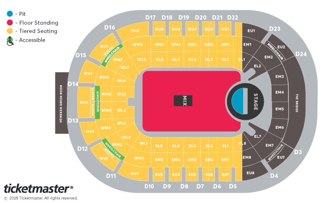 5 Seconds of Summer - Premium Priced Seats Seating Plan at Odyssey Arena 5 Seconds of Summer - Premium Priced Seats Seating Plan at Odyssey Arena