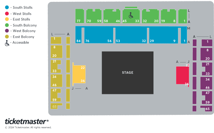 CIRQUE WICKED WIZARD OF OZ Seating Plan at The Brighton Centre