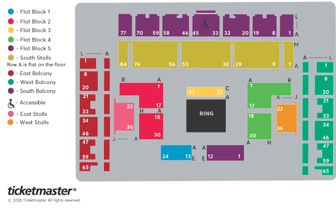 Harlem Eubank Seating Plan at The Brighton Centre