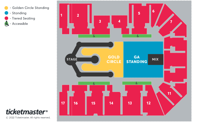 Post Malone - Twelve Carat Tour Seating Plan at Resorts World Arena