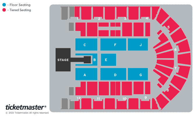 JLS Seating Plan at Utilita Arena Birmingham