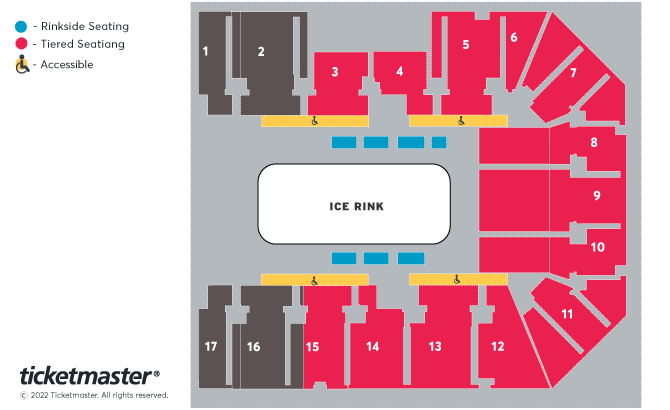 Disney On Ice presents 100 Years of Wonder Seating Plan at Resorts World Arena