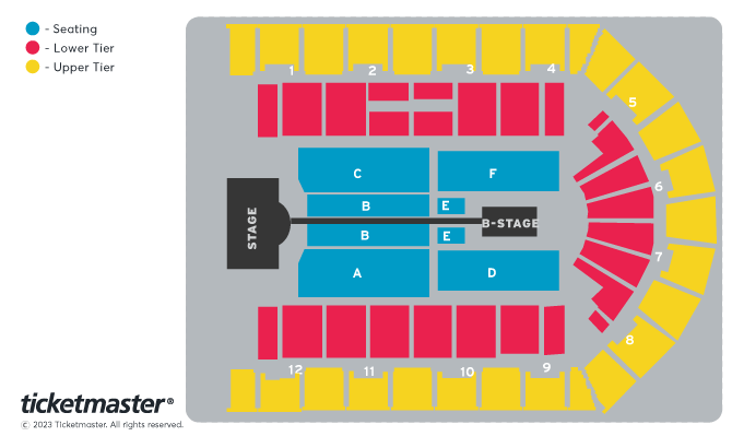 Take That Plus Special Guest Olly Murs Seating Plan at Utilita Arena Birmingham