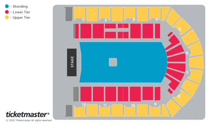 The Smashing Pumpkins and Weezer Seating Plan at Utilita Arena Birmingham