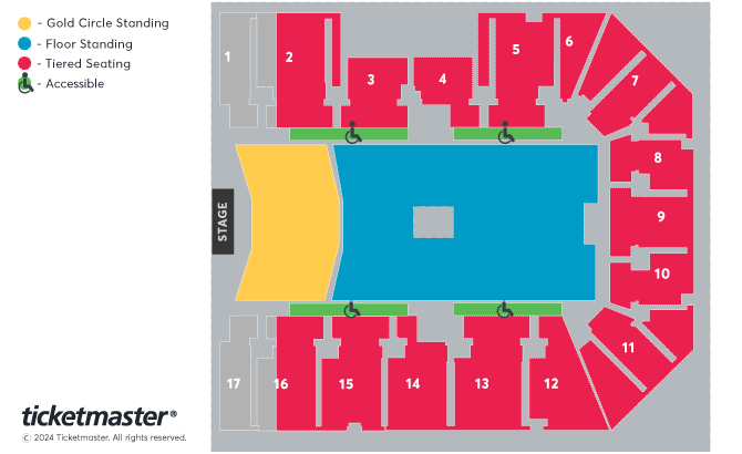 CHARLI XCX - BRAT 2024 - ARENA TOUR Seating Plan at Resorts World Arena