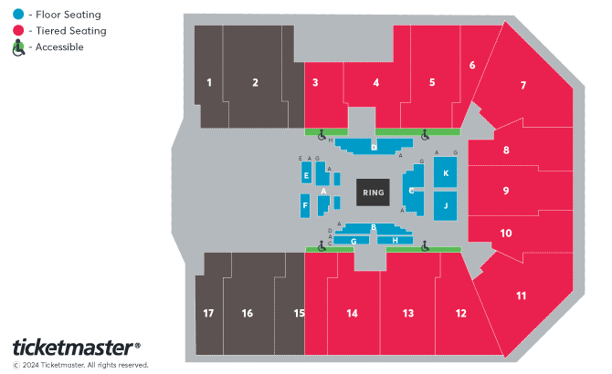 The Magnificent Seven Seating Plan at bp pulse LIVE