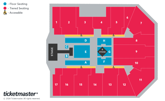 Kylie - The Tension Tour Seating Plan at bp pulse LIVE