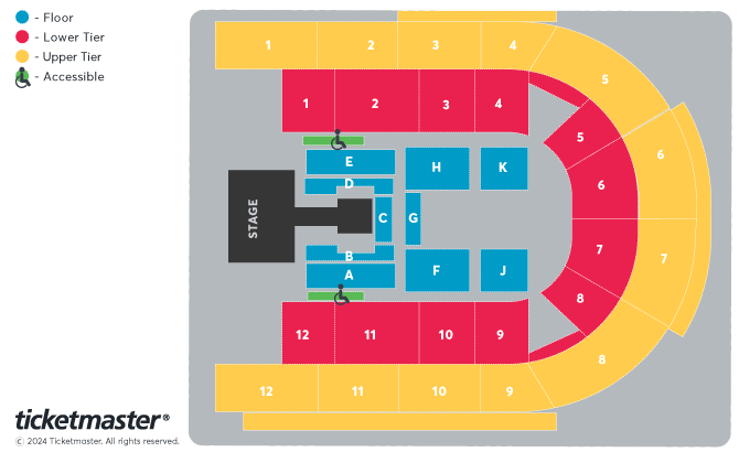 Lionel Richie Seating Plan at Utilita Arena Birmingham