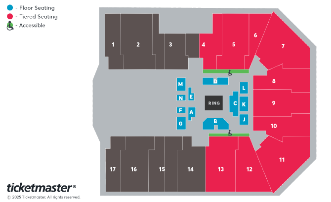 Boxxer Presents Sky Sports Fight Night - Ben Whittaker V Liam Cameron Seating Plan at bp pulse LIVE