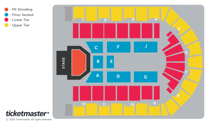 Five Seating Plan at Utilita Arena Birmingham