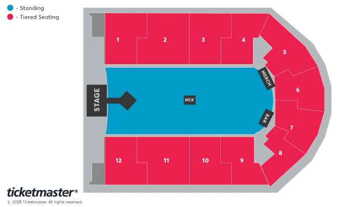 Volbeat: Greatest Of All Tours Seating Plan at Utilita Arena Birmingham