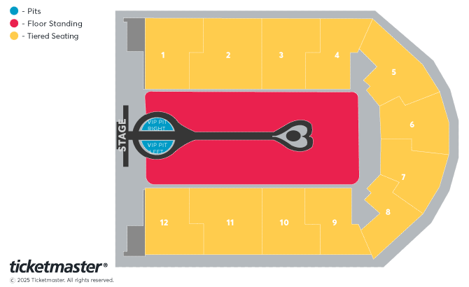 Benson Boone: American Heart Tour Seating Plan at Utilita Arena Birmingham