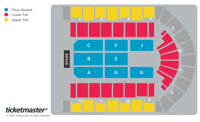 Professor Brian Cox: Emergence World Tour Seating Plan at Utilita Arena Birmingham